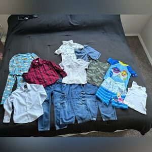 Lot 14 Boys Clothes Bundle Size 4T Tops Shorts Pants Pajamas Multiple Brands